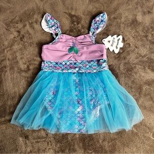 MIOGLRIE Purple and Blue Mermaid Ruffle Swimsuit with Tulle Skirt - Size 2 to 3Y